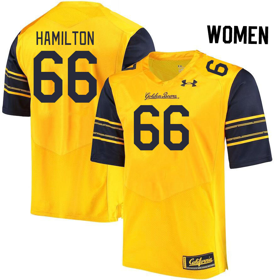 Women #66 Colin Hamilton California Golden Bears College Football Jerseys Stitched Sale-Gold